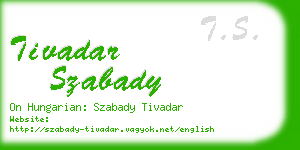 tivadar szabady business card
